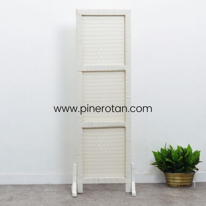 Pembatas Ruangan Rotan - Alonzo 1 Panel - White