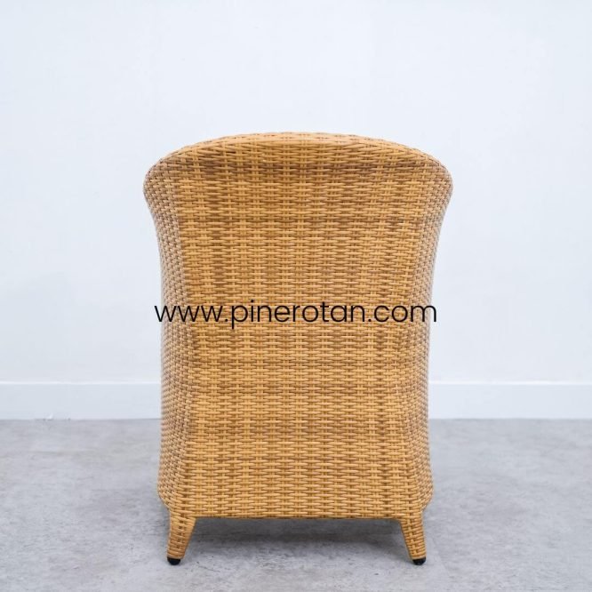 Set Kursi Teras Taman Outdoor Rotan Sintetis / Kursi Teras Minimalis - Arthur Terrace Set - Kenko Side Table - Honey