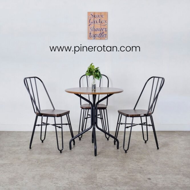Kursi Meja Vintage Bottle - Bottle Dining Set - Dorian DC