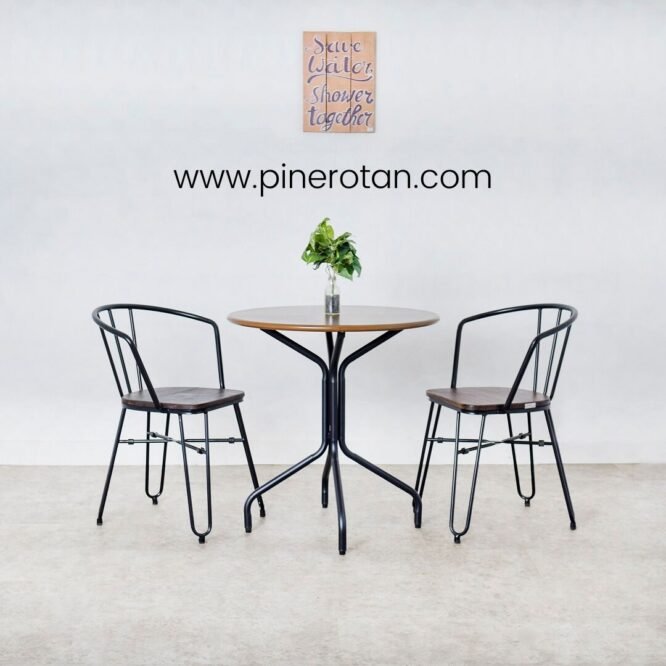 Meja Kursi Industrial Bottle - Bottle Dining Set - Dorian AC