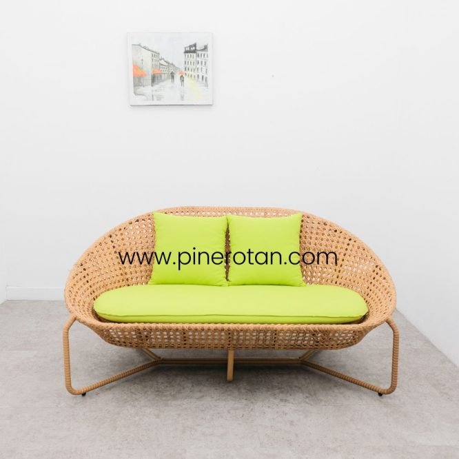 Sofa Minimalis Rotan Sintetis - Lemon Bench - Honey