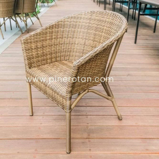 Kursi Teras Rotan Sintetis - Kingstone AC - Palm Sugar