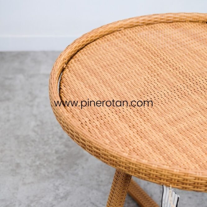 meja display rotan - fender display table