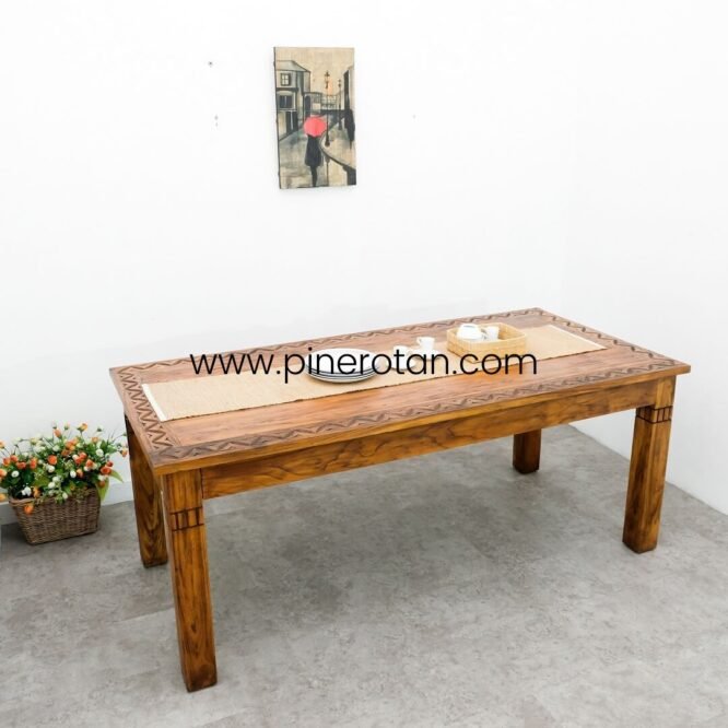 Meja Makan Vintage Kayu - Gladiator Dining Set