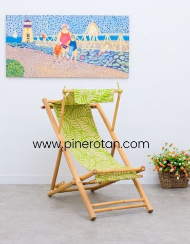 Kursi Kolam Renang - Bamboo Sunbed - Green