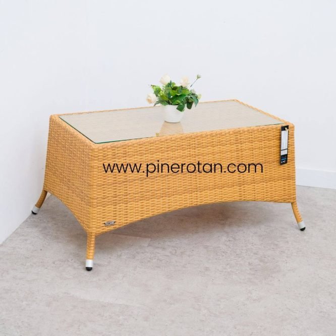 Meja Anyam Rotan - Kenko CT - Plain Honey