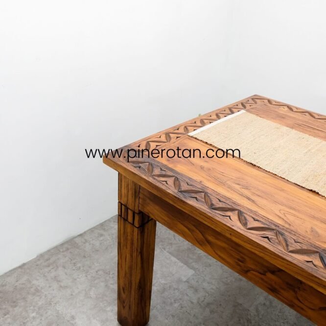 Meja Dining Jati Gladiator - Gladiator Dining Set