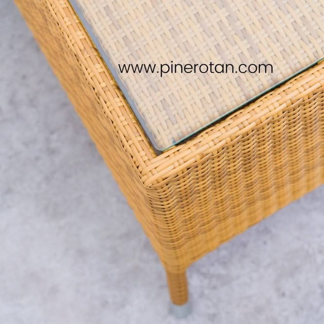 Meja Kopi Sintetis Rotan - Kenko CT - Plain Honey
