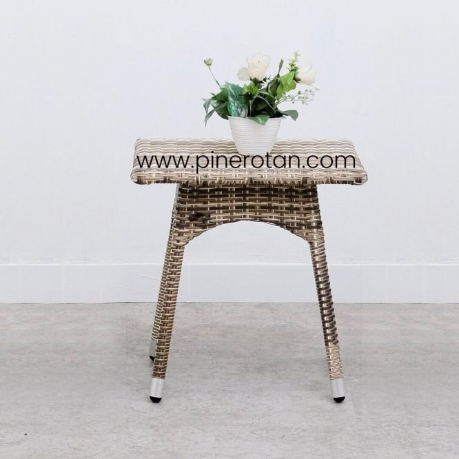 Meja Teras Anyaman Rotan - Pine ST - Shisil