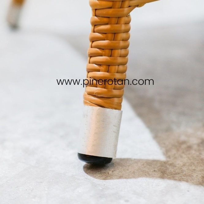 Meja Teras Anyaman Rotan - Kenko ST - Plain Honey