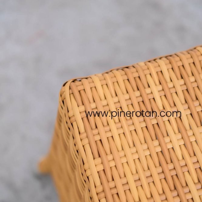 Meja Teras Anyaman Unik - Kenko ST - Plain Honey