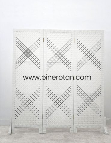 Sketsel Ruangan Rotan Sintetis - Alonzo Silang White Grey