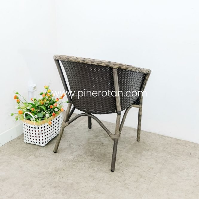 Kursi Taman Pine Rotan Sintetis - Kingstone Arm Chair - without Cushion