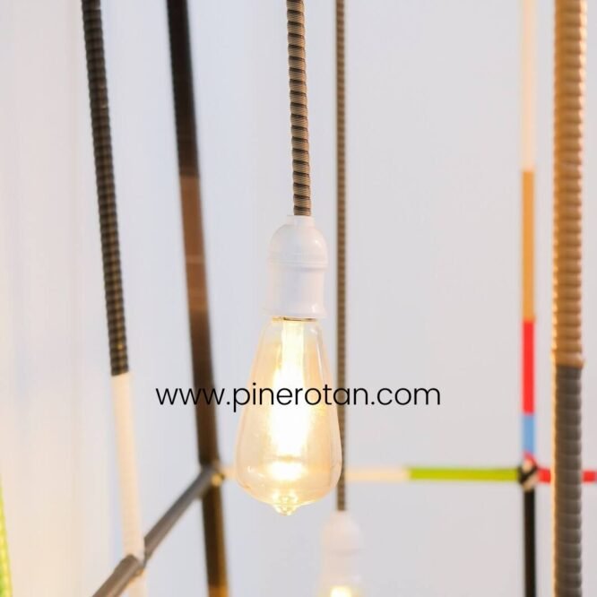 Flamingo Lampu Ruangan Rotan - Flamingo Lamp Mix