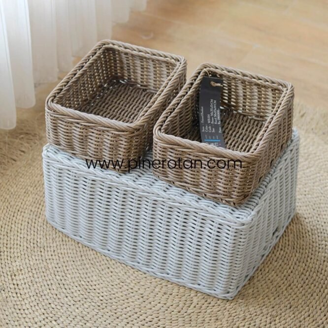 Keranjang Organizer Rotan Friend - Friend Basket - Brown