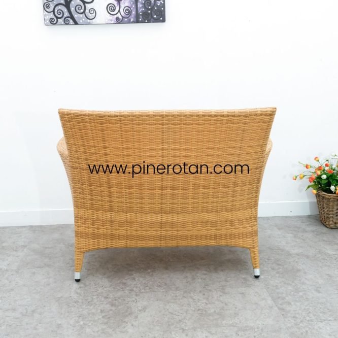 Kursi Tamu / Kursi Taman Pine Rotan- Kenko Arm Chair 2 Seat