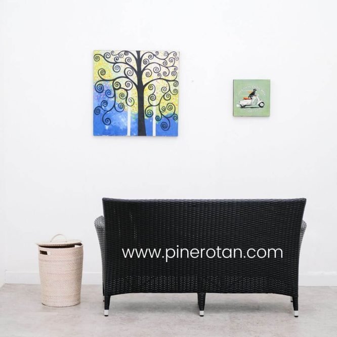 Kursi Tamu / Kursi Taman Pine Rotan - Kenko Arm Chair 3 Seat.