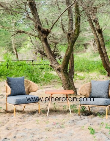 Set Kursi Teras Rotan - Cassa TS - Plain Honey