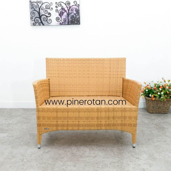 1 Set Meja Tamu Rotan Sintetis / Kursi Tamu - Kenko Living Set 2.1.1 - Kenko Coffee Table - Plain Honey