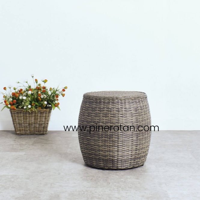 Meja Teras Rotan Sintetis - Bima ST - Cappucino