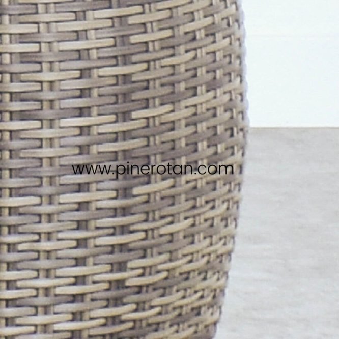 Rotan Sintetis Meja Bulat - Bima ST - Cappucino