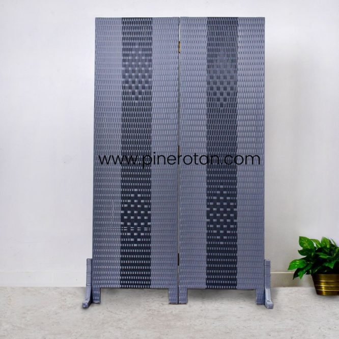 Sketsel Rotan Sintetis - Alonzo 2 Panel - Light-Grey Dark-Grey