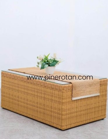 Meja Tamu Rotan - Hector CT - Plain Honey