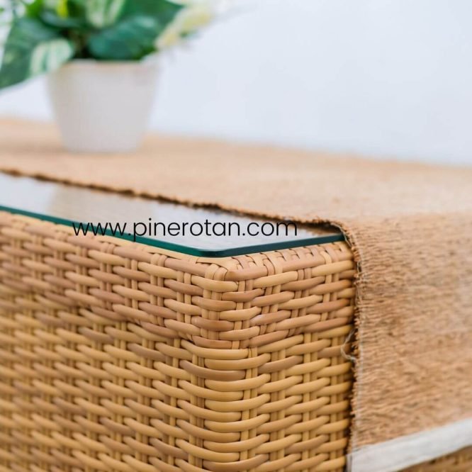 Meja Rotan Sintetis - Hector CT - Plain Honey