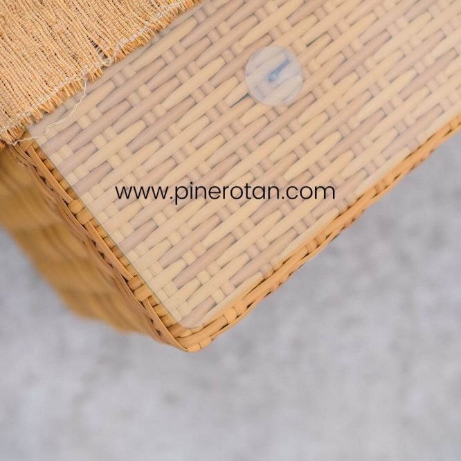 Meja Kopi Tamu Rotan - Hector CT - Plain Honey