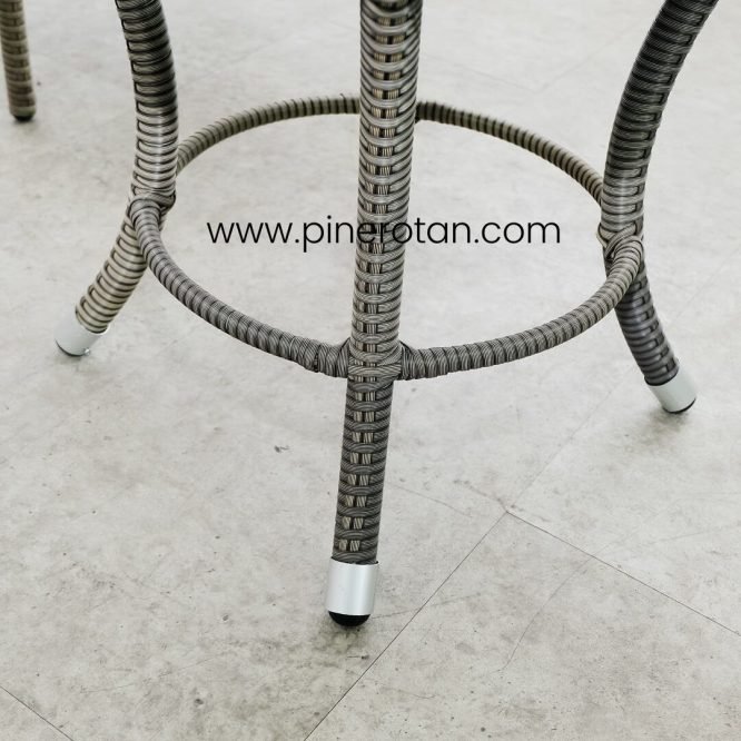Meja Rotan Teras Bulat - Royal ST - Cappucino