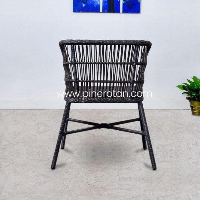 Kursi Anyaman SIntetis Rotan - Salute AC - Slate Grey