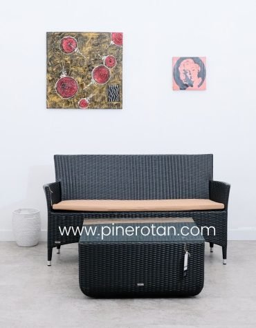 Kursi Tamu Rotan Sintetis - Kenko AC 3 Seat W/ Toronto CT