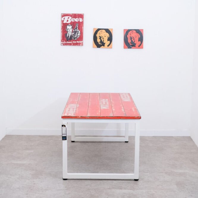 Meja Makan Kayu Vintage Minimalis / Pine Rotan - Maldivest Dining Table.