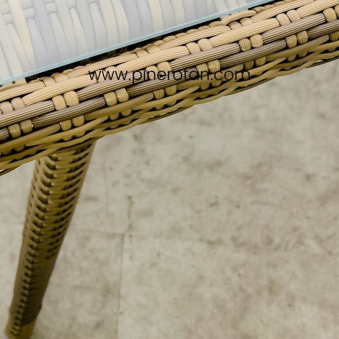Meja Outdoor Rotan Sintetis - Marcopolo DT - Palm Sugar