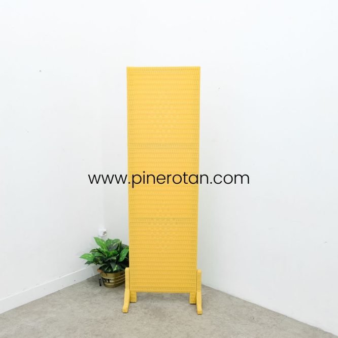 Partisi Ruangan Rotan Sintetis - Alonzo 1 Panel - Honey