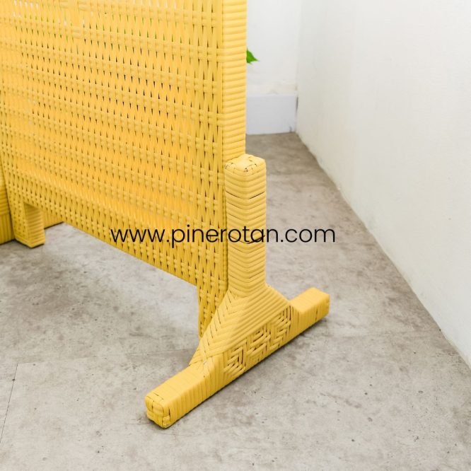 Penyekat Ruangan Rotan Sintetis - Alonzo 1 Panel - Honey