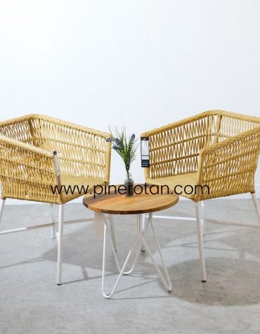 Set Kursi Teras Rotan - Salute TS - Milan I - Nat Honey