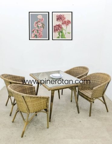 Set Meja Makan - Marcopolo Dining Set - Palm Sugar