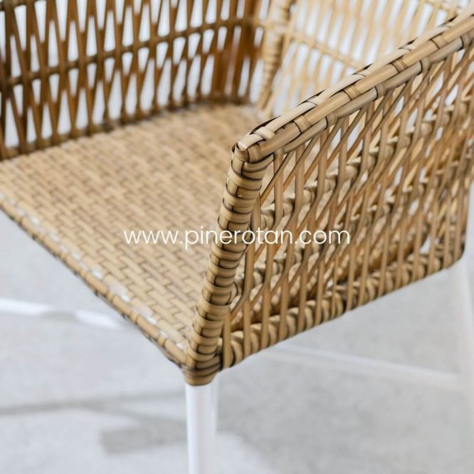 Kursi Rotan Anyaman Sintetis - Salute AC - Red Pine - No cushion
