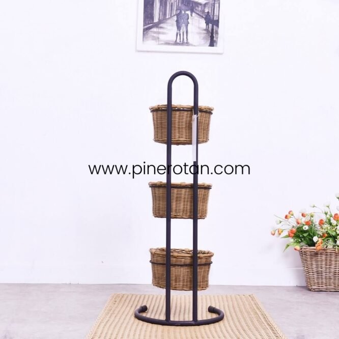 Basket 3 Set Vanity - Vanity Basket Set 3 - Plain Honey