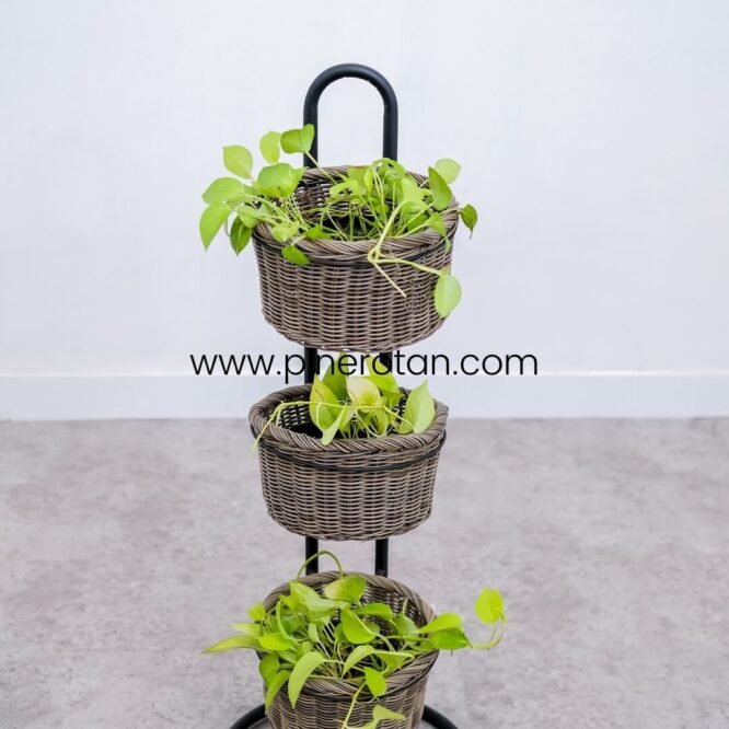 Basket Tanaman Set Vanity - Vanity Basket 3 Set - Kobo Grey