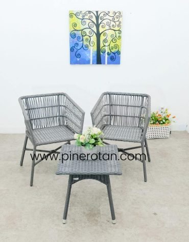 Set Kursi Teras Rotan - Salute TS - Pine ST - Slate Grey