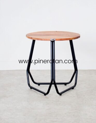 Meja Industrial Kafe Milan - Milan Table II Black Leg