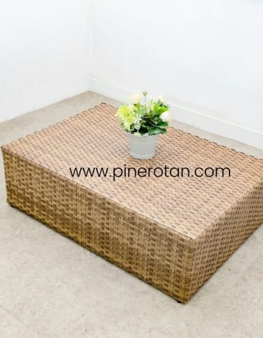 Meja Kopi Rotan Sintetis - Salute CT - Red Pine