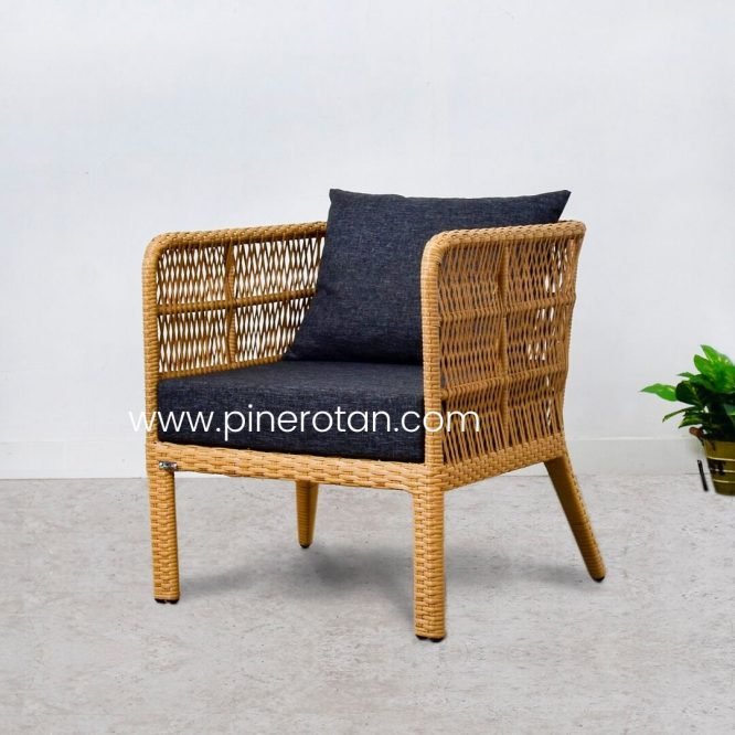 Sofa Outdoor Rotan SIntetis - Salute Sofa 1 Seat - Nat Honey