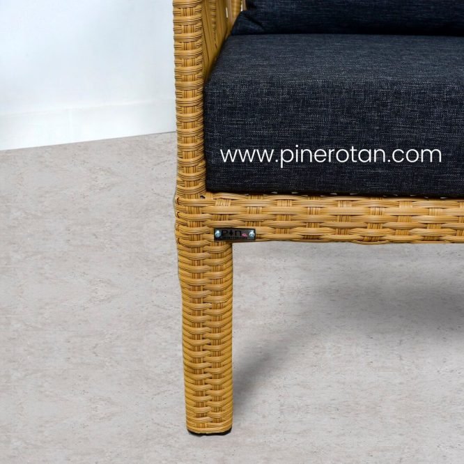 Sofa Tamu / Teras 1 Seater Minimalis Pine Rotan Sintetis - Salute Sofa 1 Seat