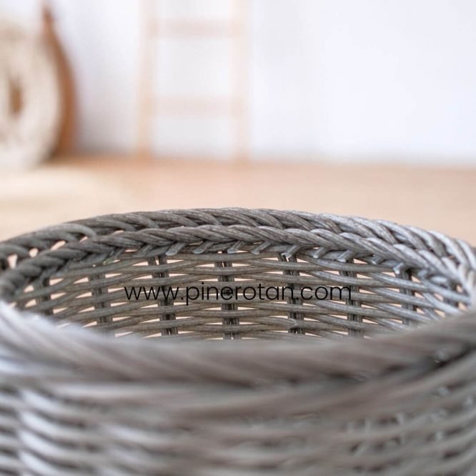 Hampers Rotan Sintetis - Sweet Round Basket - Grey