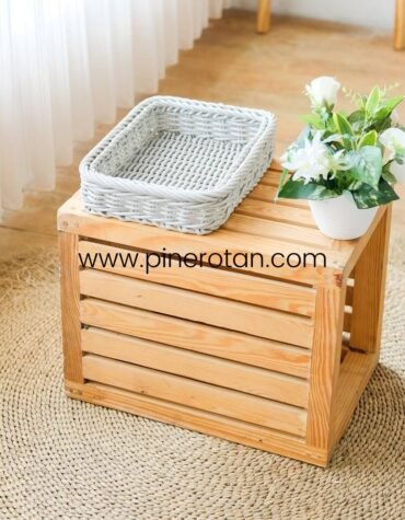 Basket Makanan Putih Rotan - Sweet Basket - Grey