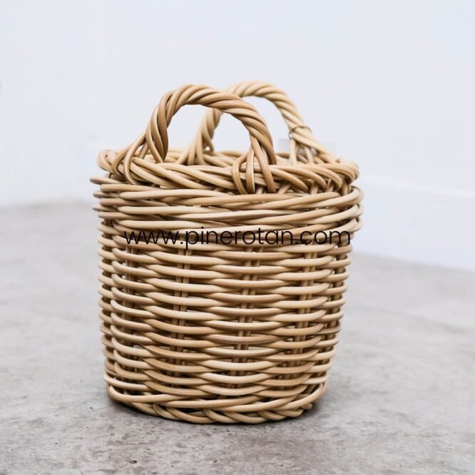 Basket Bulat Rotan Ratu - Ratu Basket Set 3 - Small Shisil