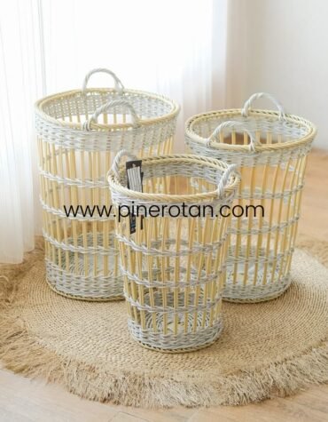 Basket Set Laundry Lily - Lily Laundry Set 3 - Grey Honey